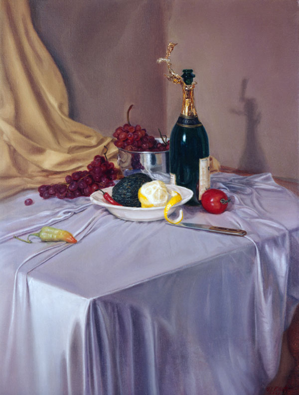 Virgil Elliott, Still Life With Satin